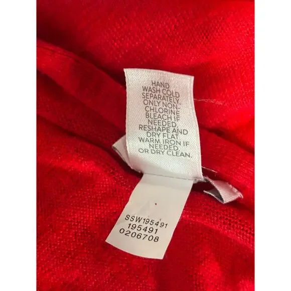 J. Jill Linen Cardigan Sweater Womens M Red Short Sleeve Soft Knit Button Front - Picture 4 of 6